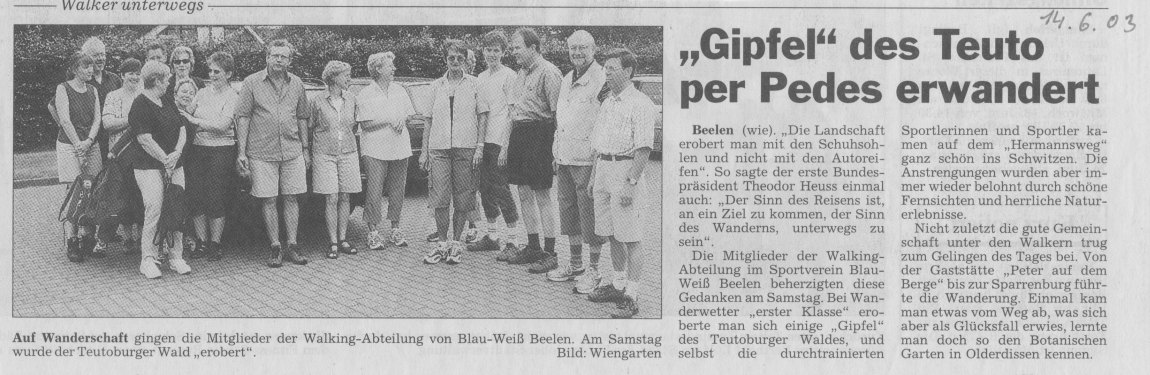 2003 Sportverein BlauWeiss Beelen e.V. 1927